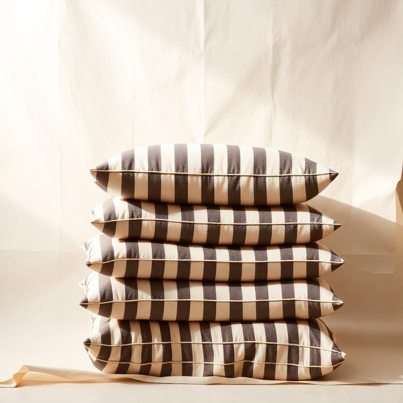 Striped cushions